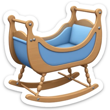 baby cradle blue sticker