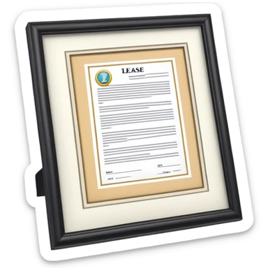 lease contract sticker