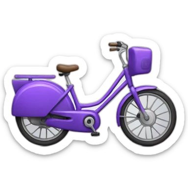a purple delivery bike sticker