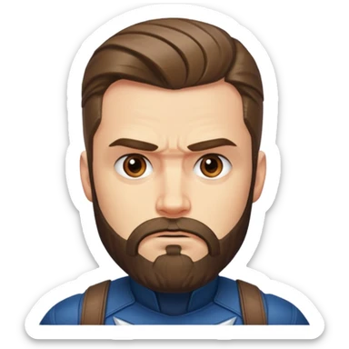 captain america bearded sticker