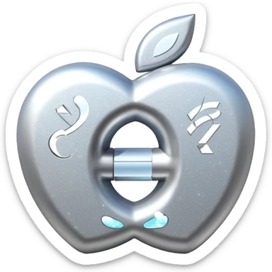 glitter white symbol bank sticker