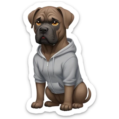 Cane corso with hoodie sticker