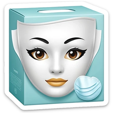 a beauty box of skincare white mask pack sticker