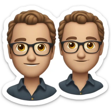 A man in glasses with receding hairline who loves theater Boring guy With freckles sticker