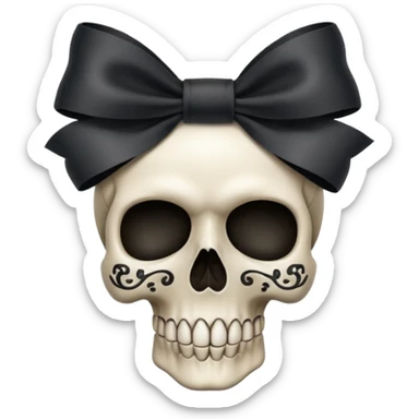 RIBBON SKULLBLACK RIBBON SKULL sticker