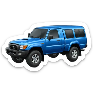 Toyota landcuiser Hzj 78 blue color 2002 edition  sticker