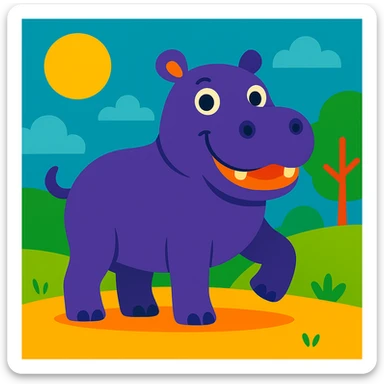 Hippotamus sticker
