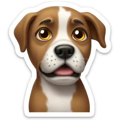 A traumatized dog sticker