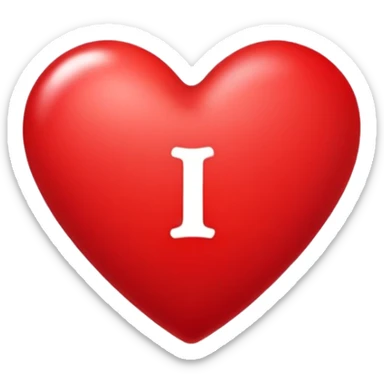 Heart that says “I miss u” sticker