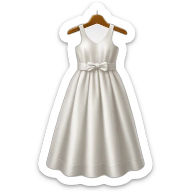 White dress for 11 years old on clothes hanger sticker