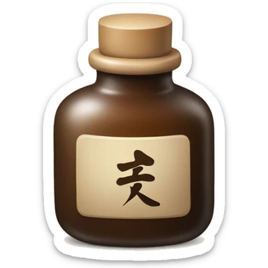 A Chinese medicine bottle sticker