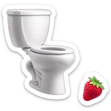 toilet we are in heaven fraise framboise myrtille sticker