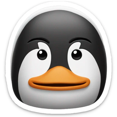 A cute penguin made of clay smiling  sticker