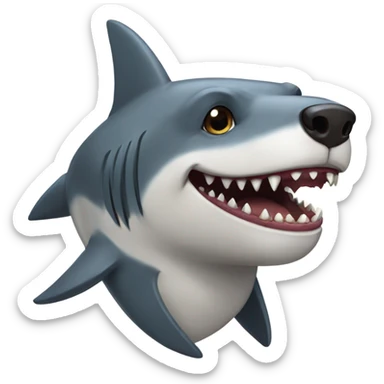 Half dog half shark hybrid sticker