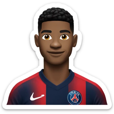 Marcus Rashford wearing a PSG kit sticker