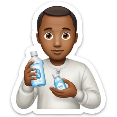 p diddy holding baby oil sticker