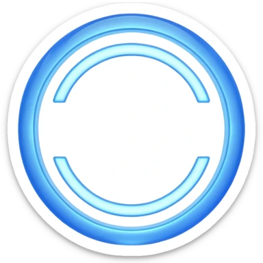 circular blue halo 3d oval sticker