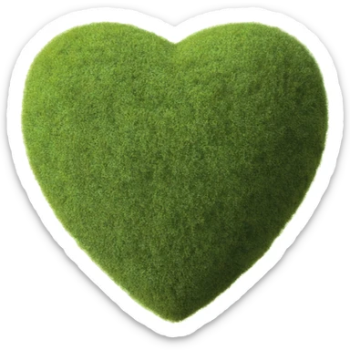 Heart Green-moss! sticker