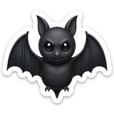 goth black bat sticker