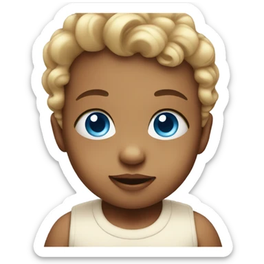 Blue eyed baby sticker