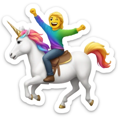 Me ride a unicorn sticker