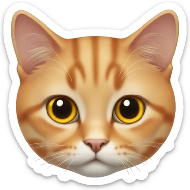 2 British cat orange color sticker