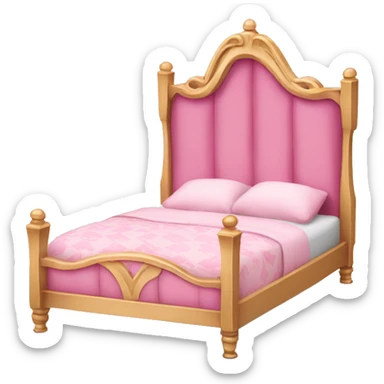 pink princess bed sticker
