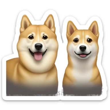 Doge and Tesla  sticker