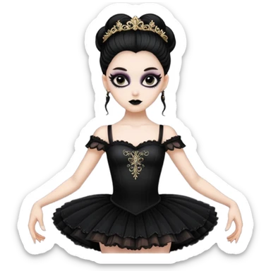 A pretty and beautiful gothic ballet emoji sticker