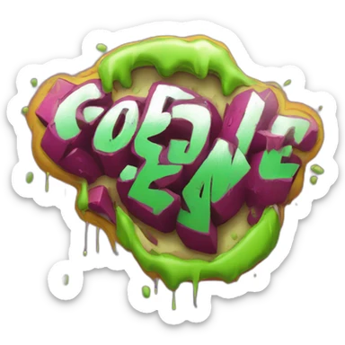 graffiti of the words "good game" sticker