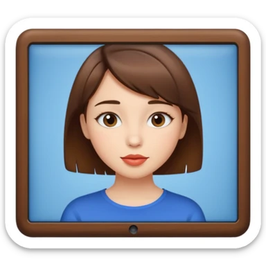 Chica güera,pelo corto,pelo castaño y dando un beso ala pantalla  sticker