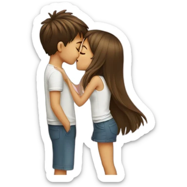 Boy kiss girl  sticker