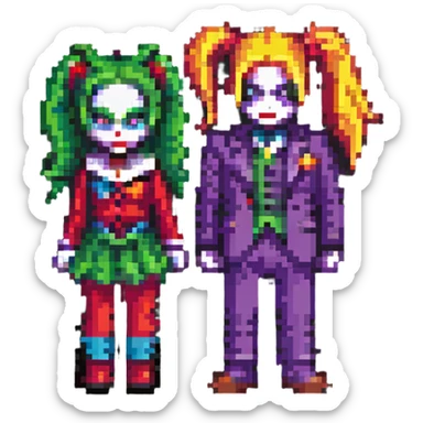 the Joker and Harley Quinn together sticker
