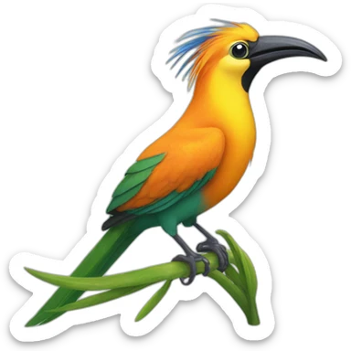 Bird of paradise sticker