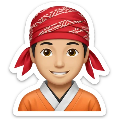 sushi master with bandana sticker