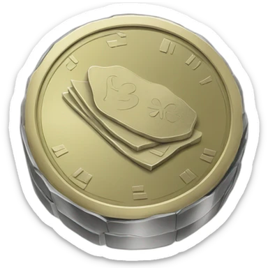 Latvian money coin sticker