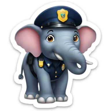 police elephant sticker
