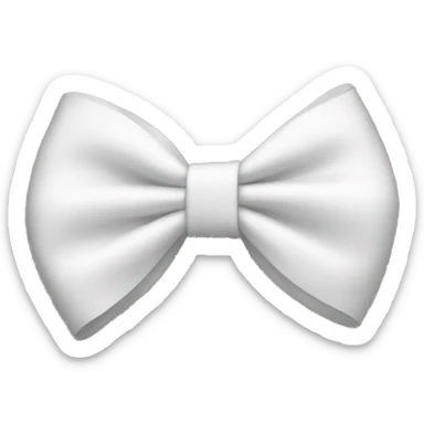 White bow  sticker