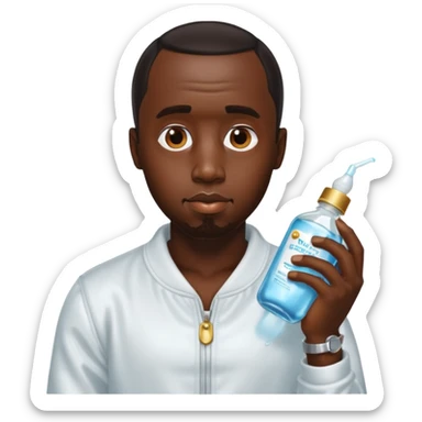 P. Diddy with baby oil sticker