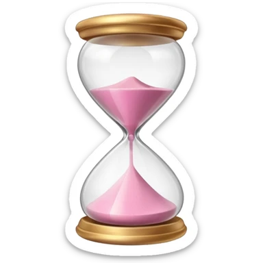 pink hourglass sticker