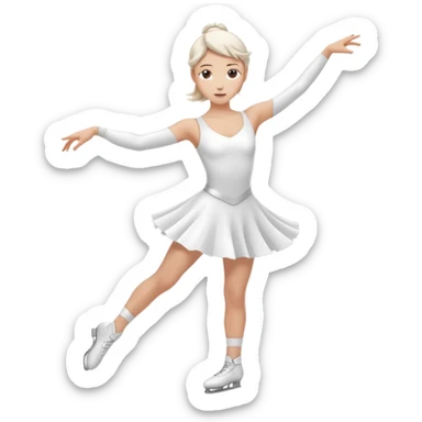 Ice skater twirling sticker