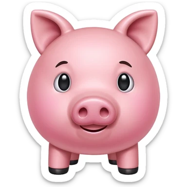 Pink piggy sticker