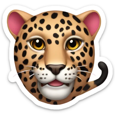 pink leopard sticker
