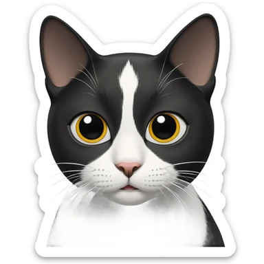 black cat gazing at viewer sticker