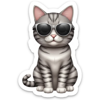 Cat with sunglasses sticker