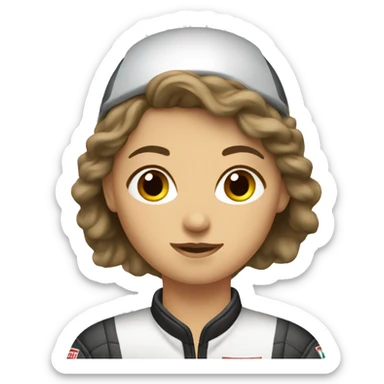 female racecar driver sticker