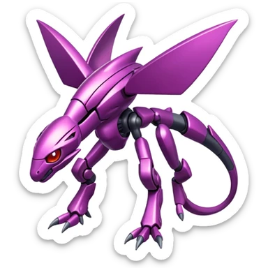 Shiny Exotic Genesect-Pokémon-Fakémon-hybrid-creature (full body) sticker