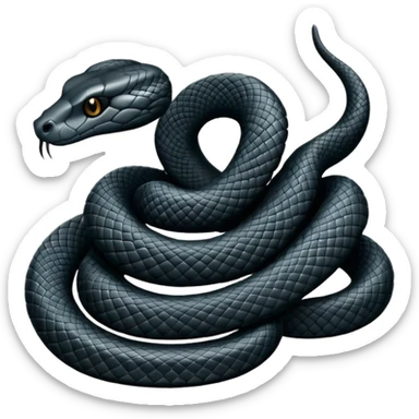 Snake black shadow sticker