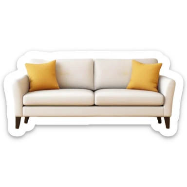 Giraffes sitting in a living room sticker