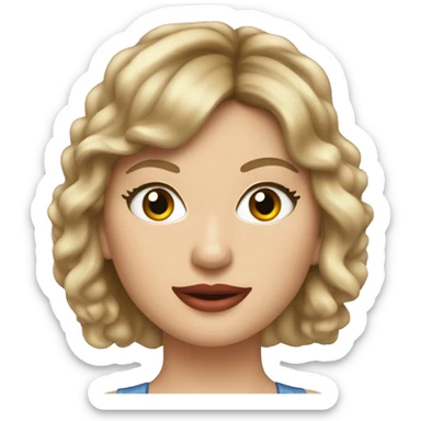 A pop star Taylor Swift emoji (1989 era). sticker